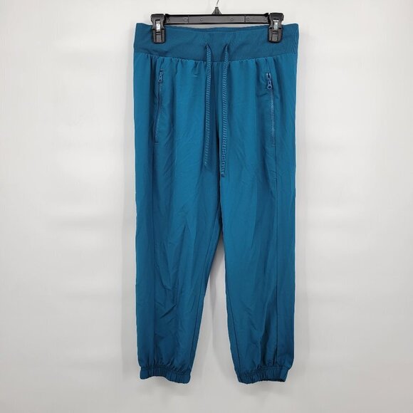 Z by Zella Women Blue Active High Waisted Zipper Pockets Jogging Pants Size M - Picture 1 of 12